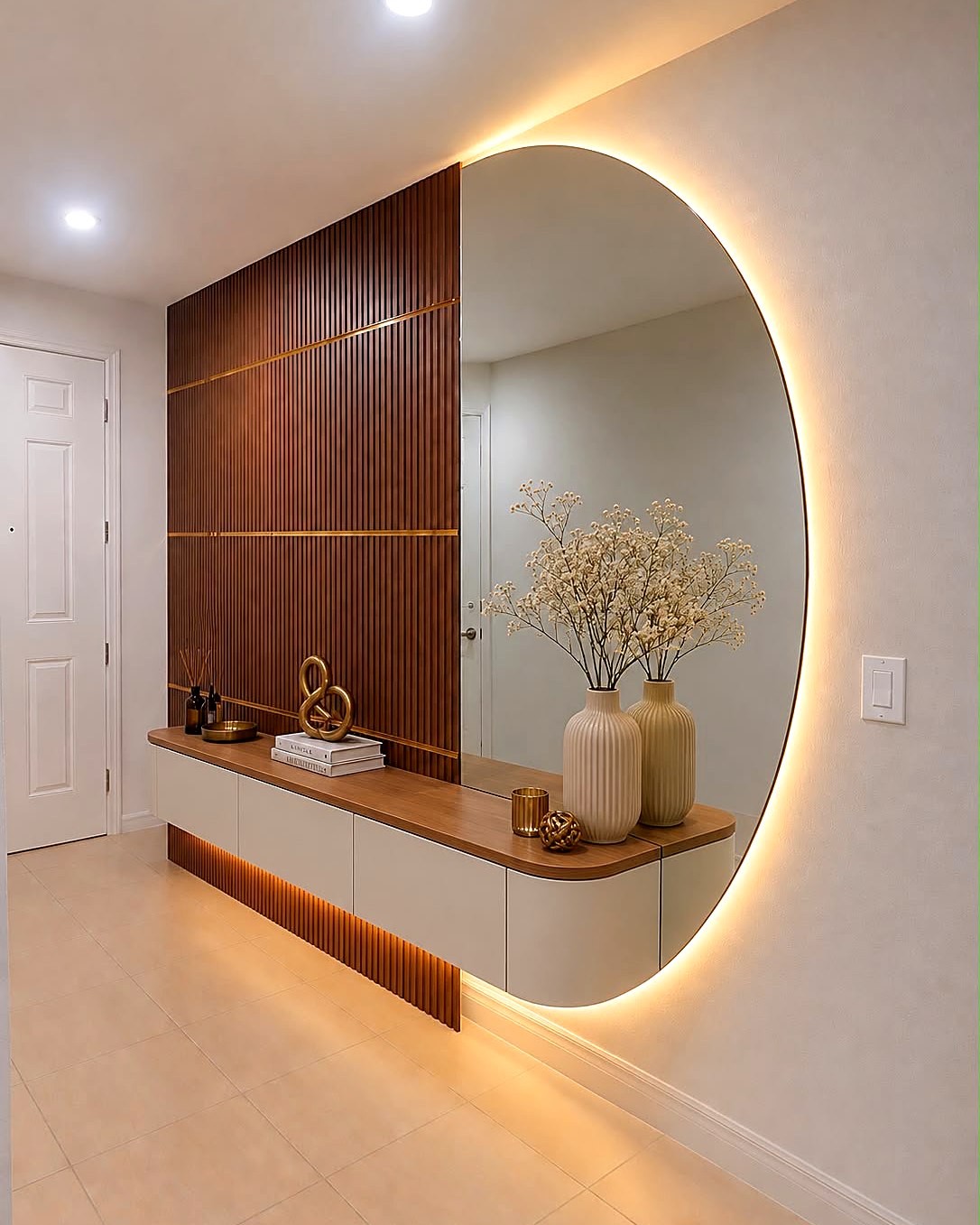 Statement mirror wall remodel, Winter Park