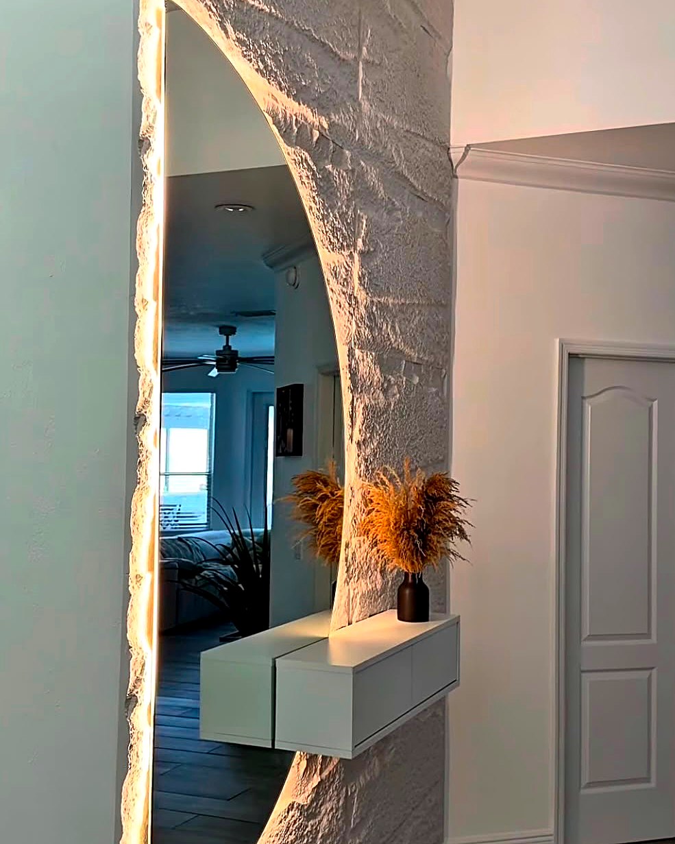 Entryway mirror feature remodel, Dr. Phillips